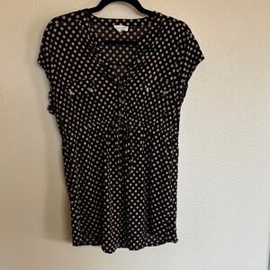 Siren Lily Black and White Polka Dot Maternity Top